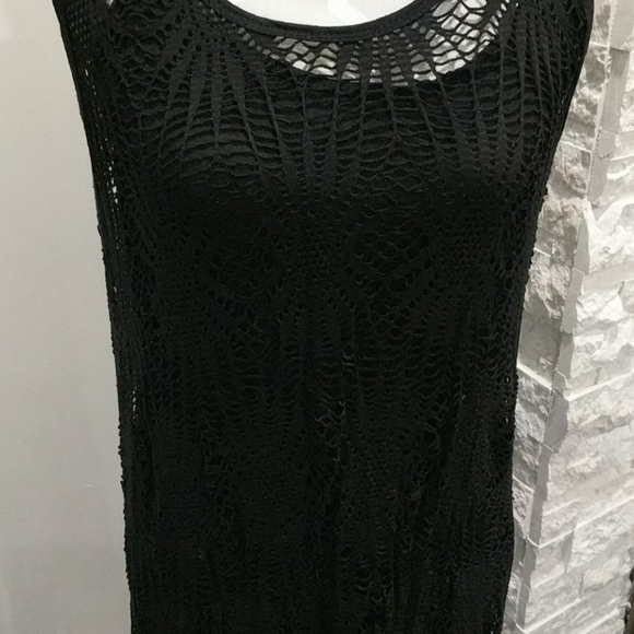 Two-piece black crocheted dress made in Italy - Picture 3 of 7